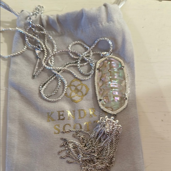 Kendra Scott Jewelry - Kendra Scott Rayne in Bright Silver and White Abalone Necklace